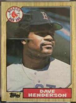 Dave Henderson #452 Baseball Cards 1987 Topps