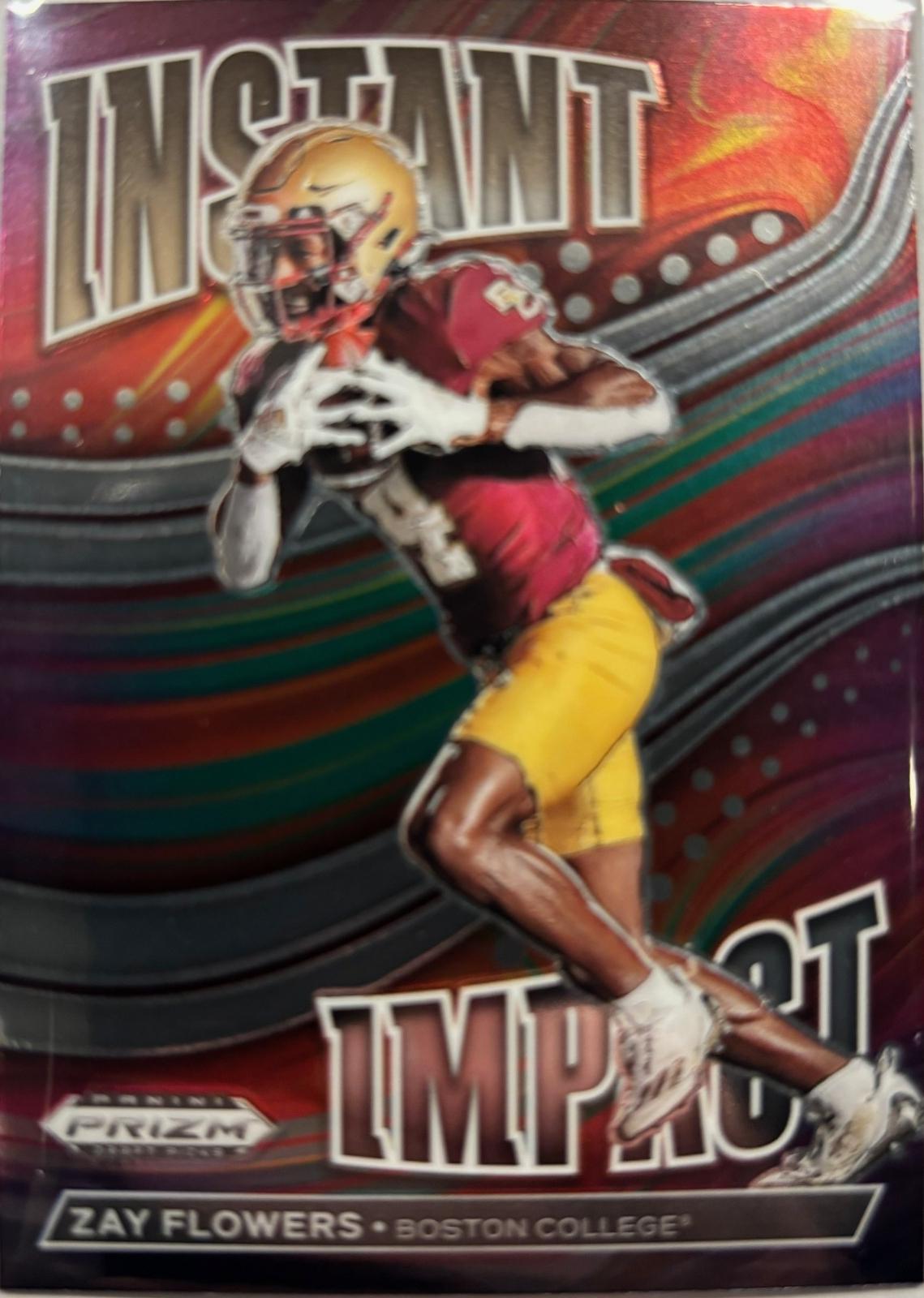 Zay Flowers #II-13 Football Cards 2023 Panini Prizm Draft Picks Instant Impact