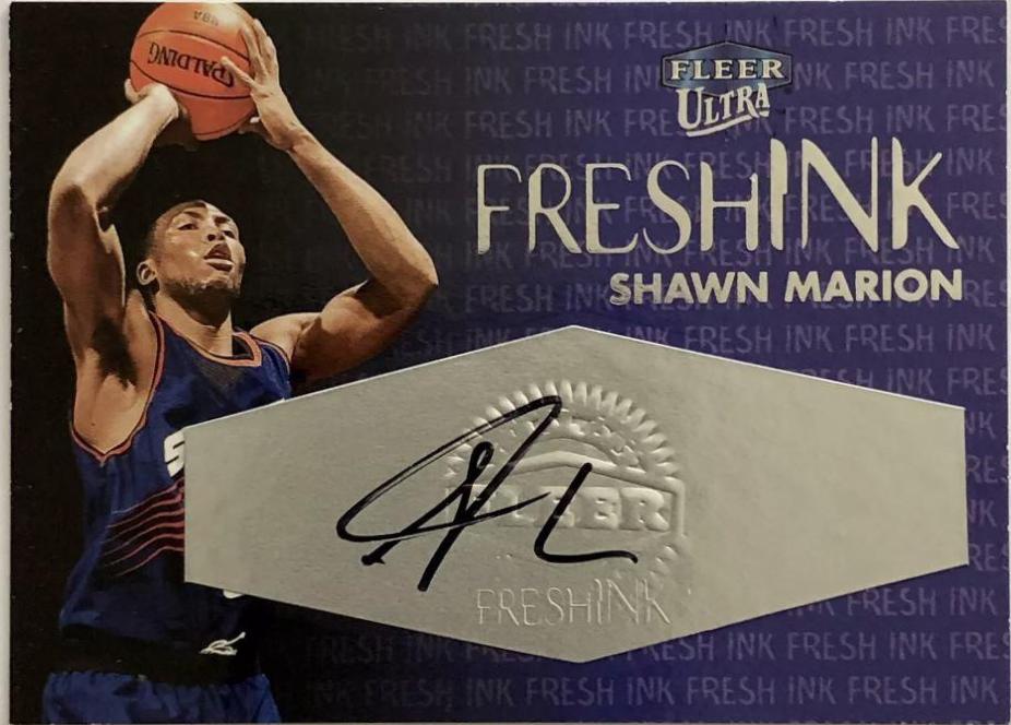 Shawn Marion Basketball Cards 1999 Ultra Fresh Ink