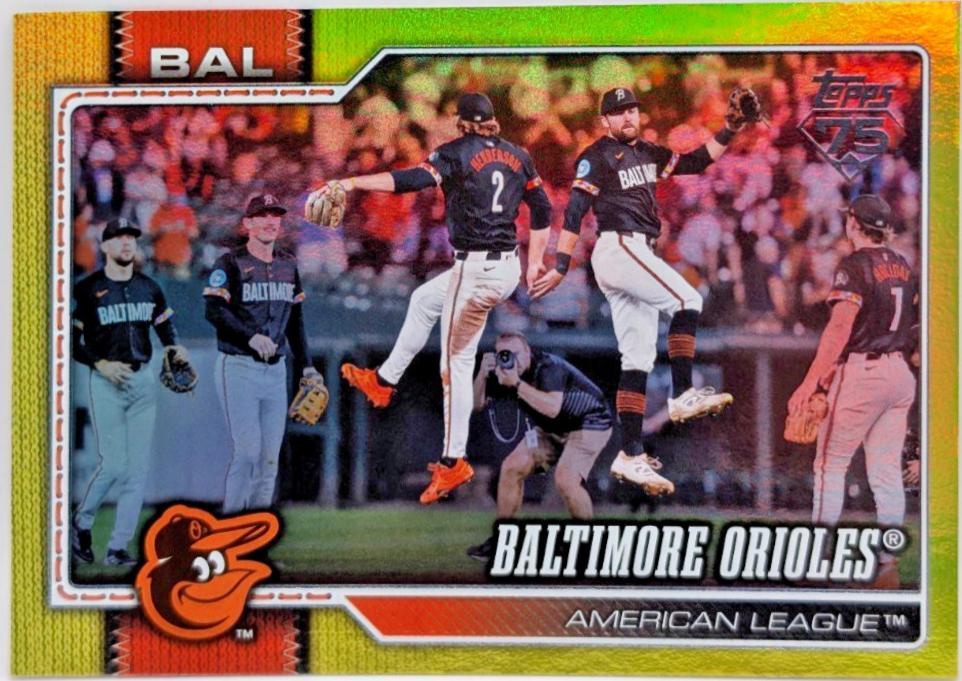 2026 Baltimore Orioles [Yellow Rainbow Foil] #654