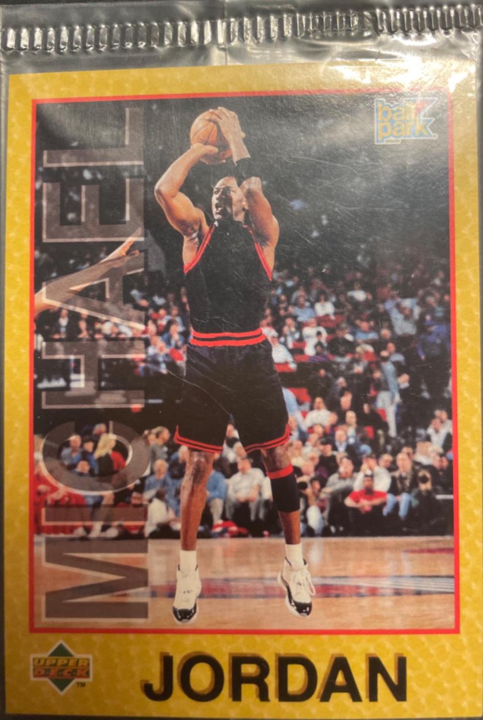 Michael Jordan #2/5 Basketball Cards 1996 Upper Deck Ballpark Jordan