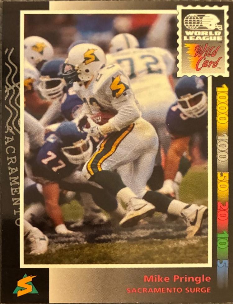 Mike Pringle #48 1992 Wild Card Wlaf Football