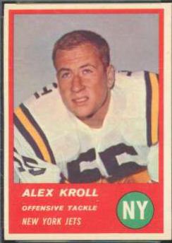 Alex Kroll #16 Football Cards 1963 Fleer