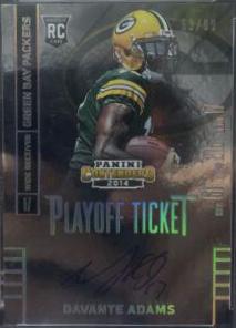 Davante Adams [Running Forward Autograph Playoff Ticket] #212