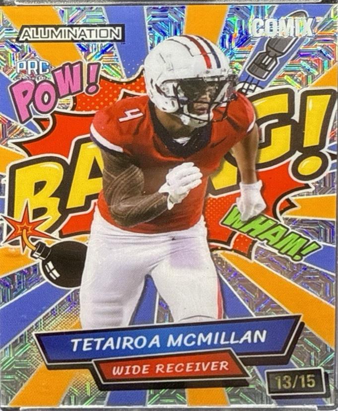 Tetairoa McMillan #AC-TM 2024 Wild Card Alumination Just The Hits Comix Cross Hatch Football