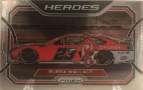 Bubba Wallace #H17 Racing Cards 2021 Panini Prizm Heroes