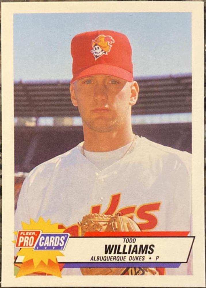 Todd Williams #16 Baseball Cards 1993 Fleer ProCards Triple A League All Stars