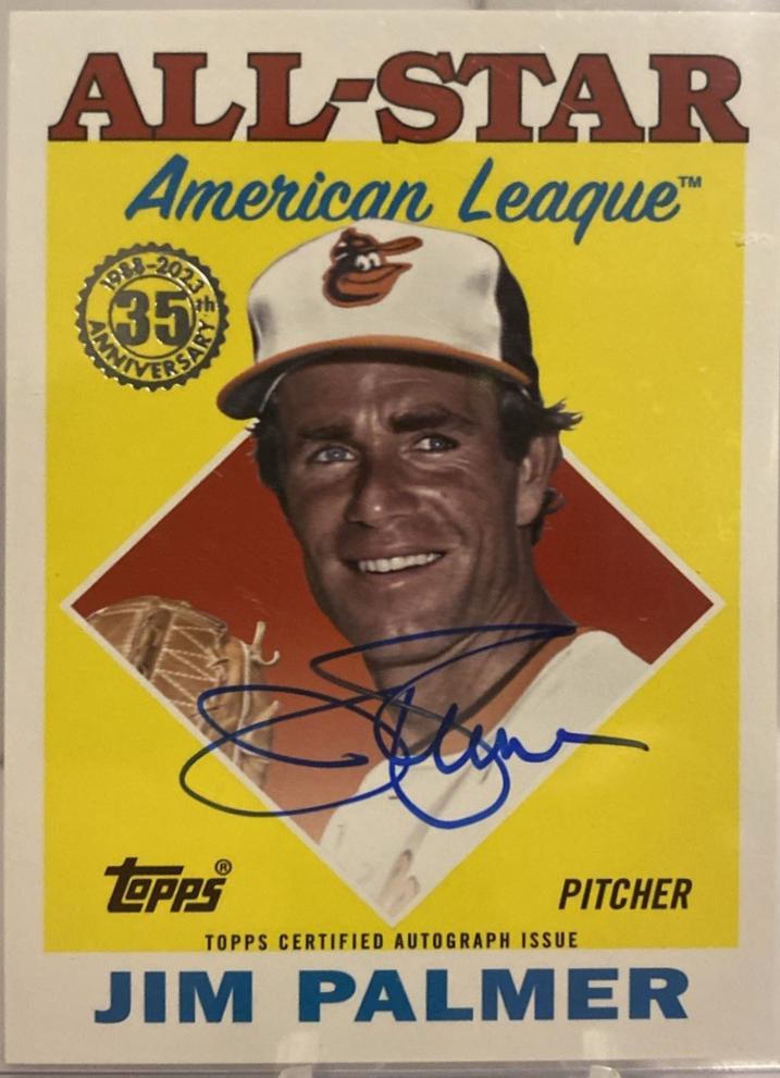 Jim Palmer #88ASA-JP 2023 Topps 1988 Topps Baseball All-Star Autographs