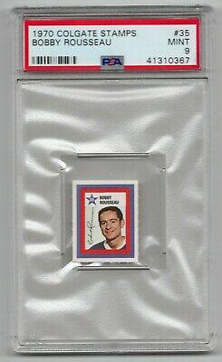 Bobby Rousseau #35 Hockey Cards 1970 Colgate Stamps