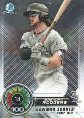 Brendan Rodgers #BTP-14 Baseball Cards 2018 Bowman Scouts' Top 100