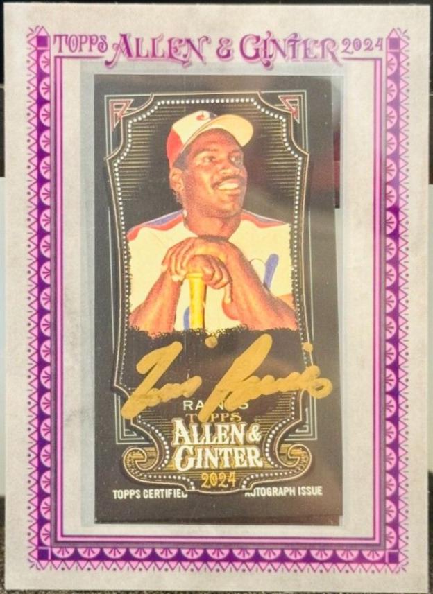 Tim Raines #MA-TR Baseball Cards 2024 Topps Allen & Ginter X Framed Mini Autograph