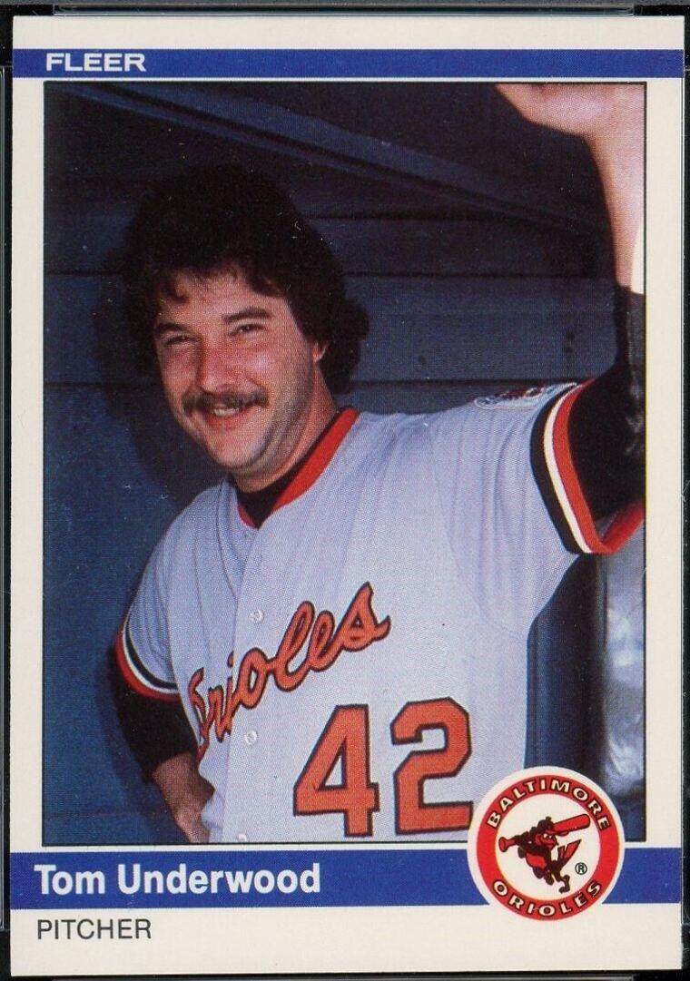 Tom Underwood #U-121 Baseball Cards 1984 Fleer Update