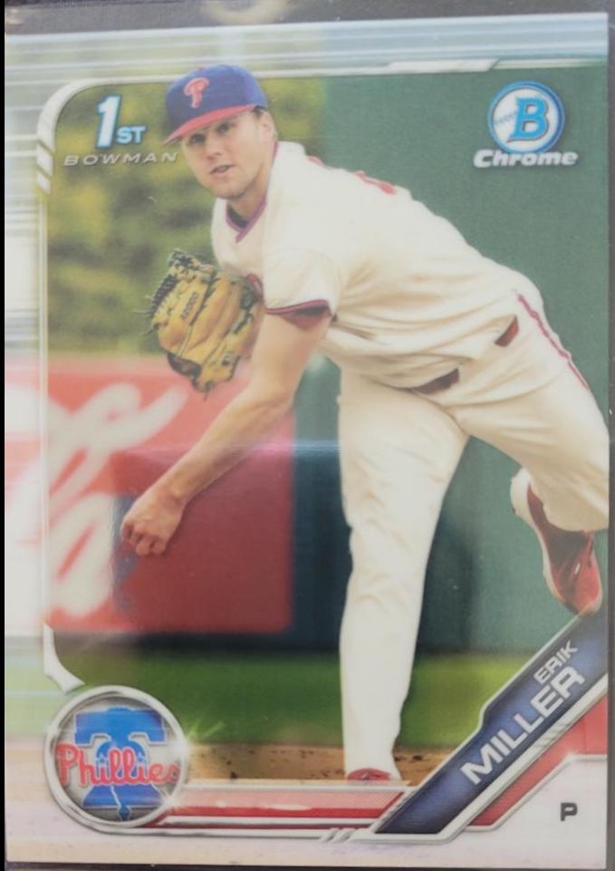 Erik Miller #BDC-191 Baseball Cards 2019 Bowman Draft Chrome