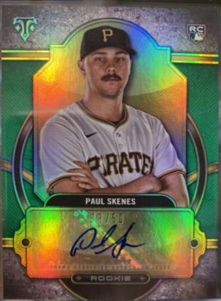 Paul Skenes #RA-PS Baseball Cards 2024 Topps Triple Threads Rookie Autograph