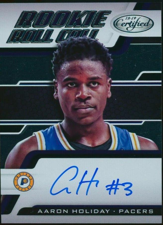 Aaron Holiday #AH Basketball Cards 2018 Panini Certified Rookie Roll Call Autographs