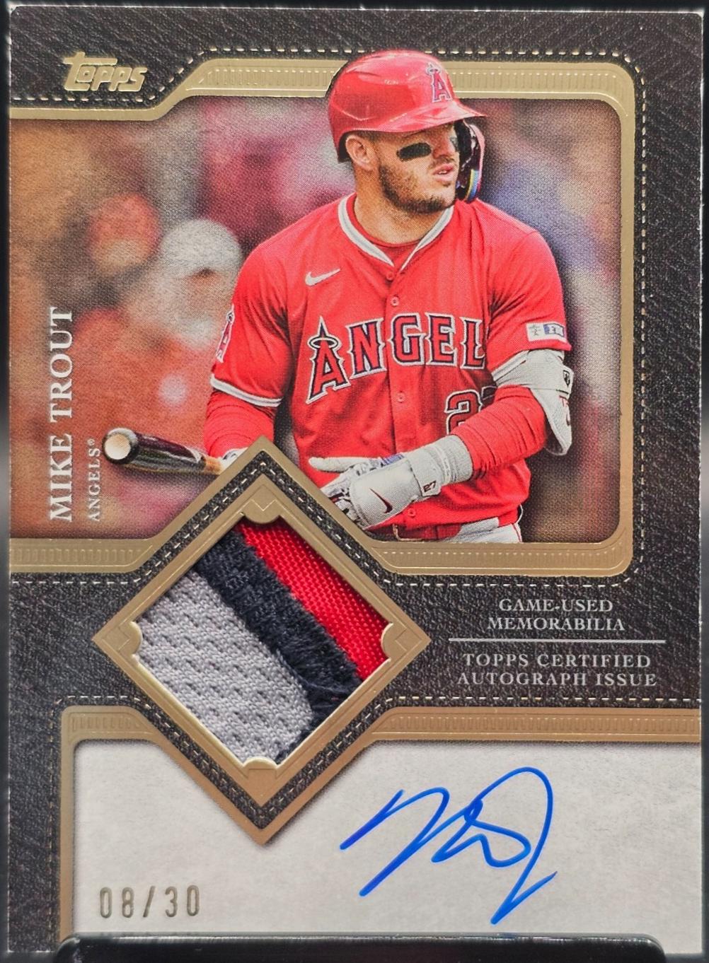 Mike Trout #TFAP2-MT 2025 Topps Flagship Autograph Patch Baseball