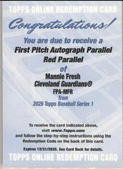 Mannie Fresh [Red] #FP-9 Prices | 2026 Topps First Pitch Autograph