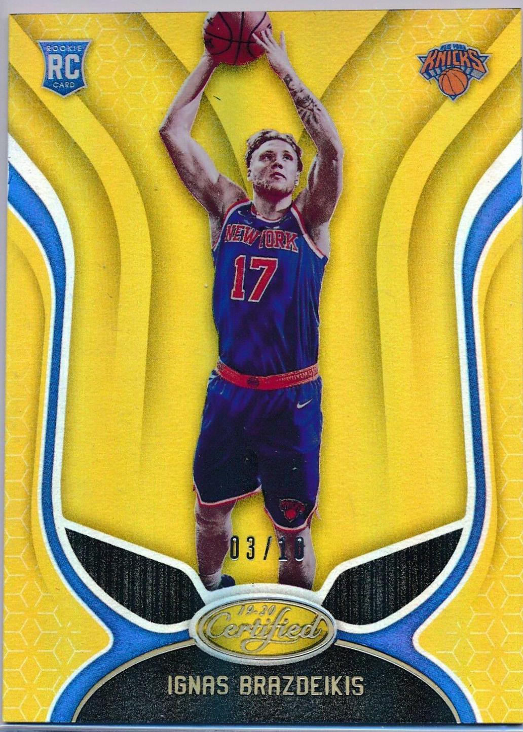 Ignas Brazdeikis #187 2019-20 Panini Certified Basketball