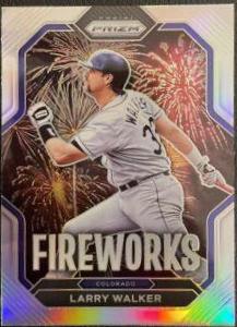 Larry Walker #F13 Baseball Cards 2023 Panini Prizm Fireworks