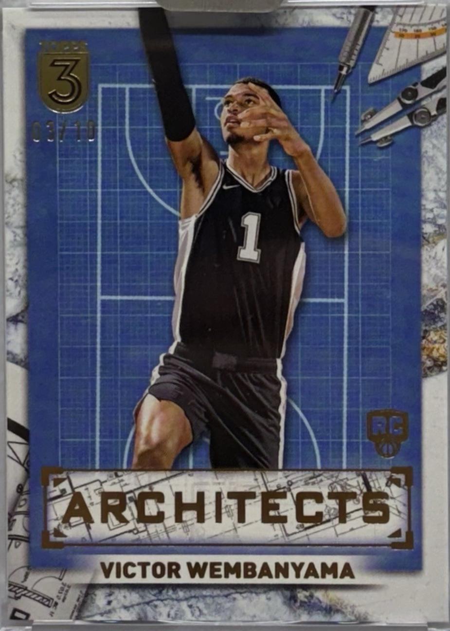 Victor Wembanyama #ARCH-16 Basketball Cards 2023 Topps Three Architects