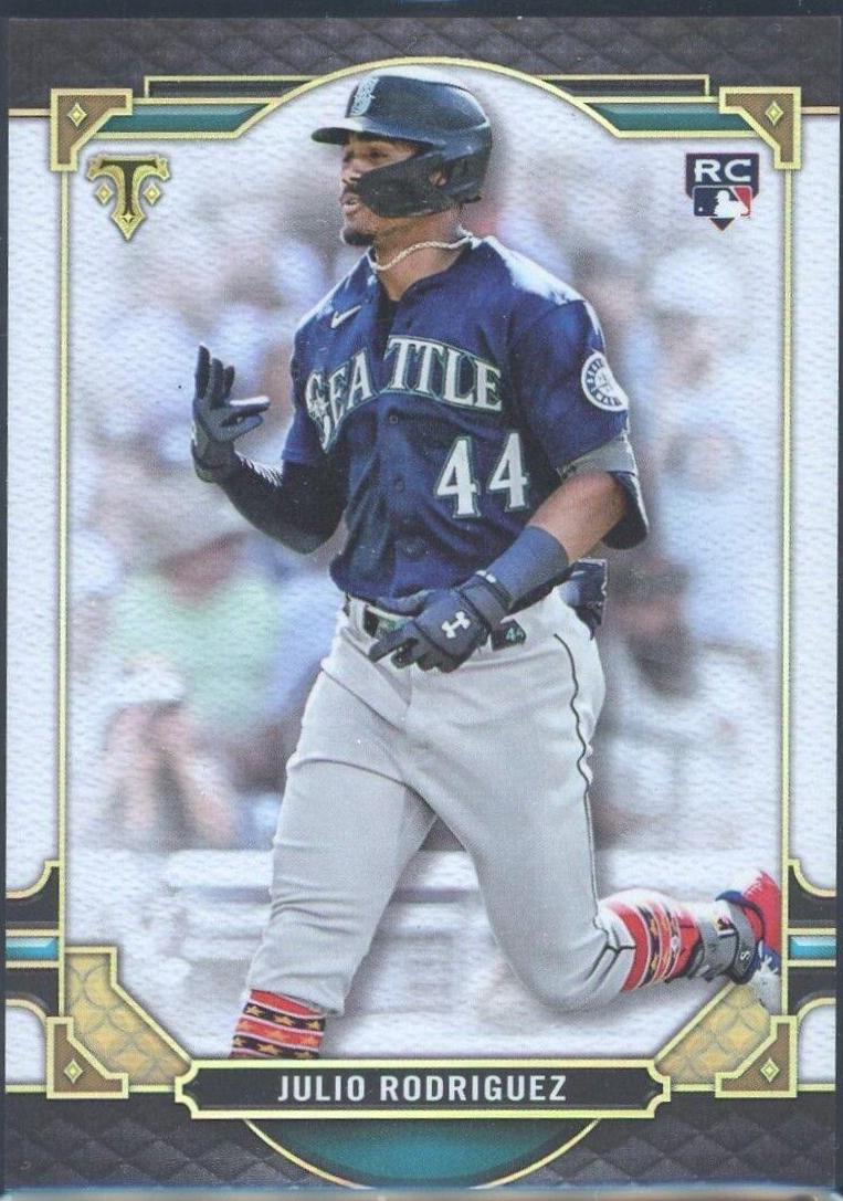 Julio Rodriguez #74 Baseball Cards 2022 Topps Triple Threads