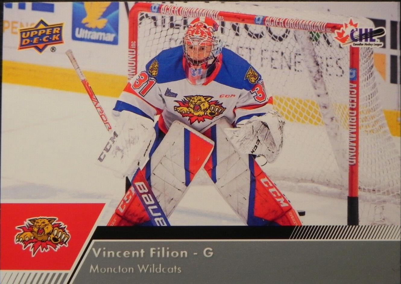 Vincent Filion #2 Hockey Cards 2022 Upper Deck CHL