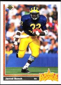 Jarrod Bunch #25 Football Cards 1991 Upper Deck