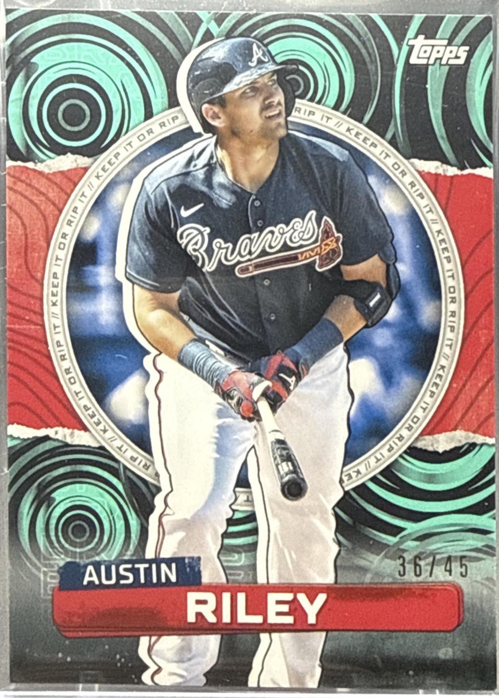 Austin Riley [Aqua Black Ripples] #46
