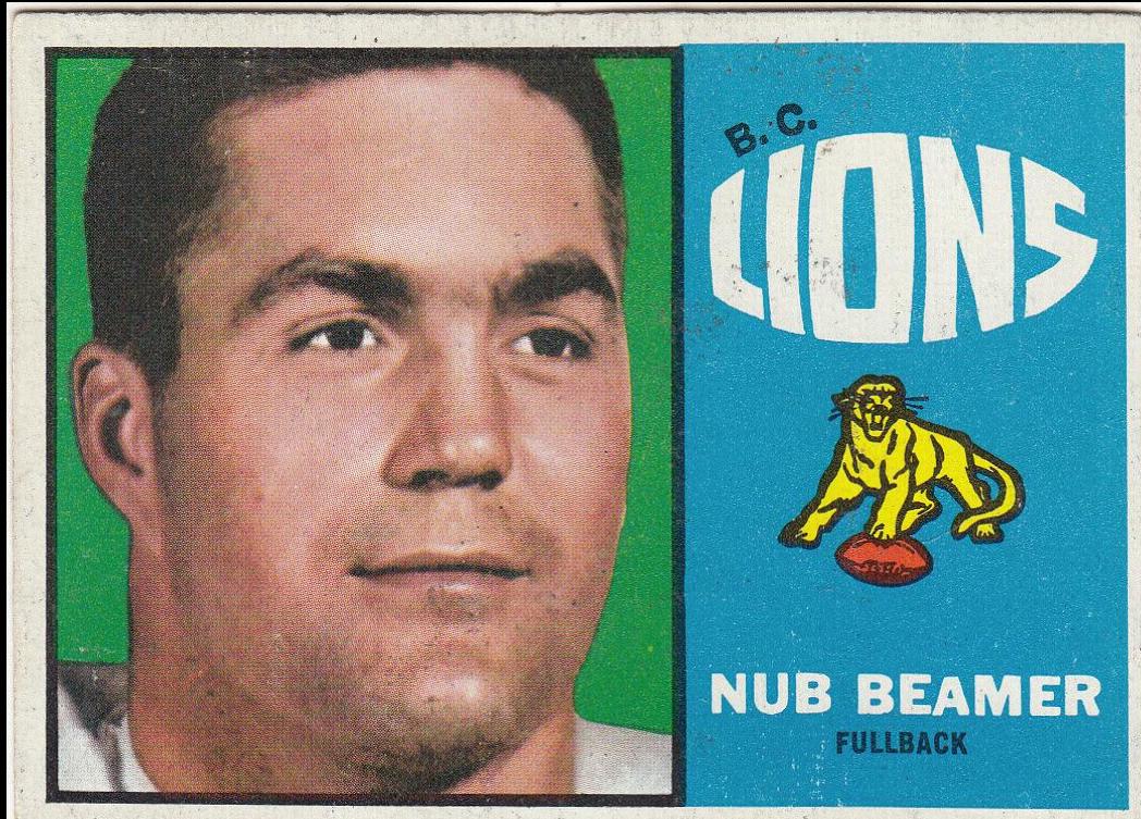 Nub Beamer #4 Football Cards 1964 Topps CFL