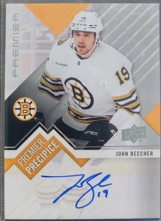 John Beecher #PPR-JB Hockey Cards 2023 Upper Deck Premier Precipice Auto Rookie