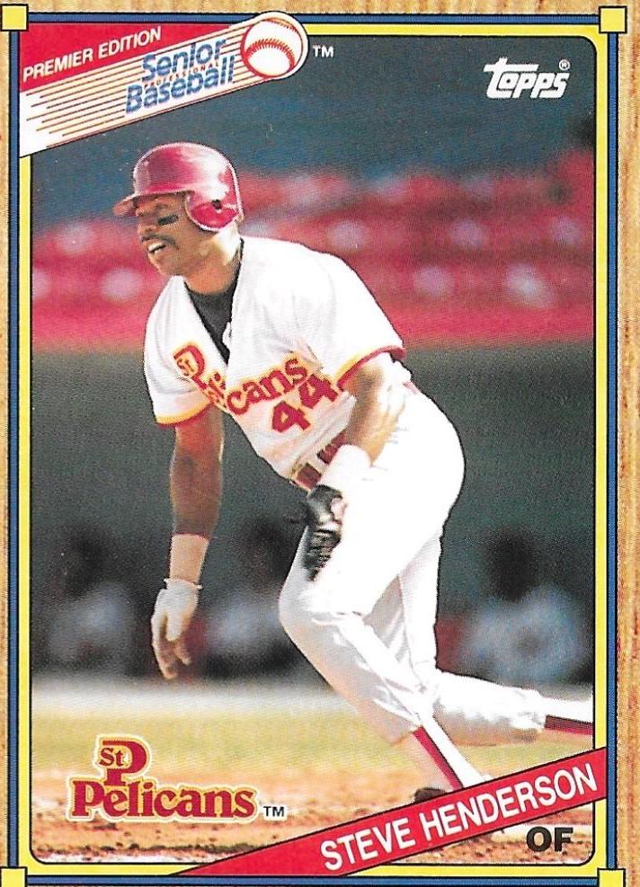 Steve Henderson #9 Baseball Cards 1989 Topps Senior League