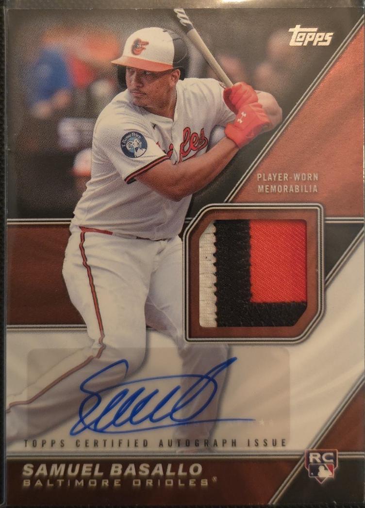 Samuel Basallo #MLM2-SB 2026 Topps Series 2 Major League Materials Autograph Baseball