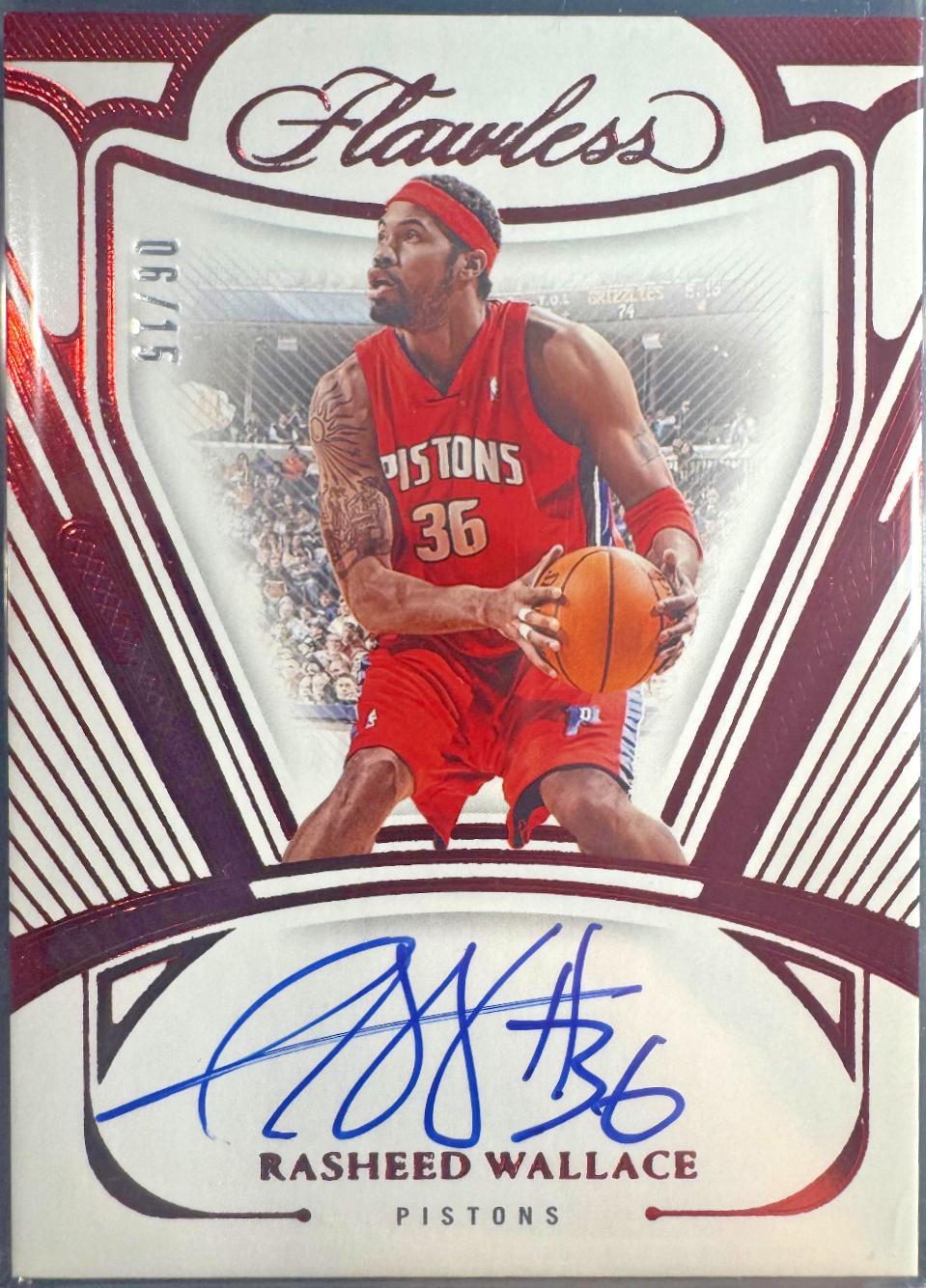 Rasheed Wallace [Ruby] #FA-SHD Prices | 2023 Panini Flawless Autograph ...