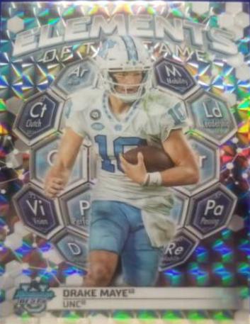 Drake Maye #ETG-2 Football Cards 2023 Bowman's Best University Elements of the Game