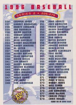 Checklist Series 2: 226-337 Baseball Cards 1996 Stadium Club