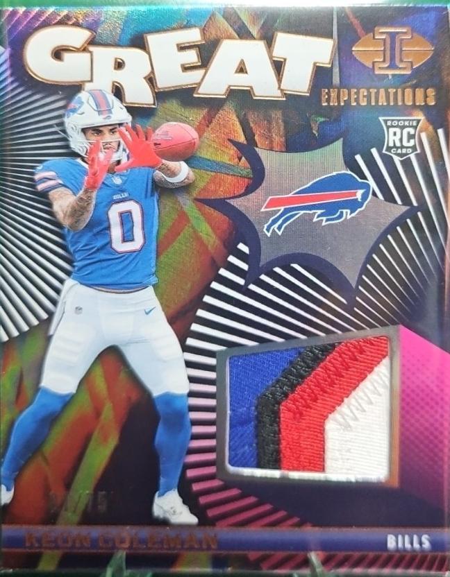 Keon Coleman #GE-KCN Football Cards 2024 Panini Illusions Great Expectations