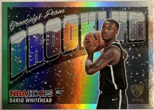 Dariq Whitehead [Winter Holo] #17 Basketball Cards 2023 Panini Hoops Rookie Greetings