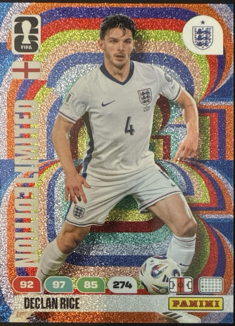 Del Clan Rice Card Declan Rice Prices | 2026 Panini Adrenalyn XL FIFA World Cup Limited ...