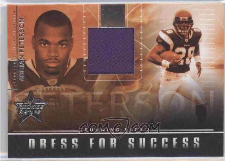 Adrian Peterson #DS-19 Football Cards 2007 Leaf Rookies & Stars Longevity Dress for Success