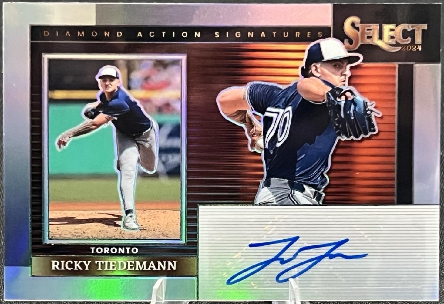 Ricky Tiedemann #DAS-RT Baseball Cards 2024 Panini Select Diamond Action Signatures