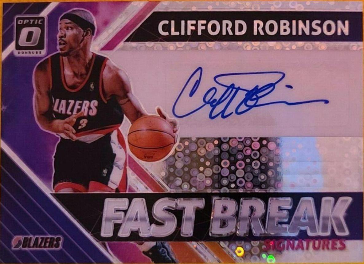 Clifford Robinson #CRB Basketball Cards 2018 Panini Donruss Optic Fast Break Signatures