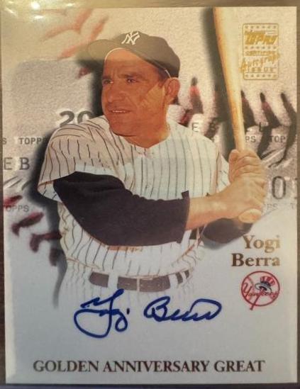 Yogi Berra #GAA-YB 2001 Topps Baseball Golden Anniversary Autographs