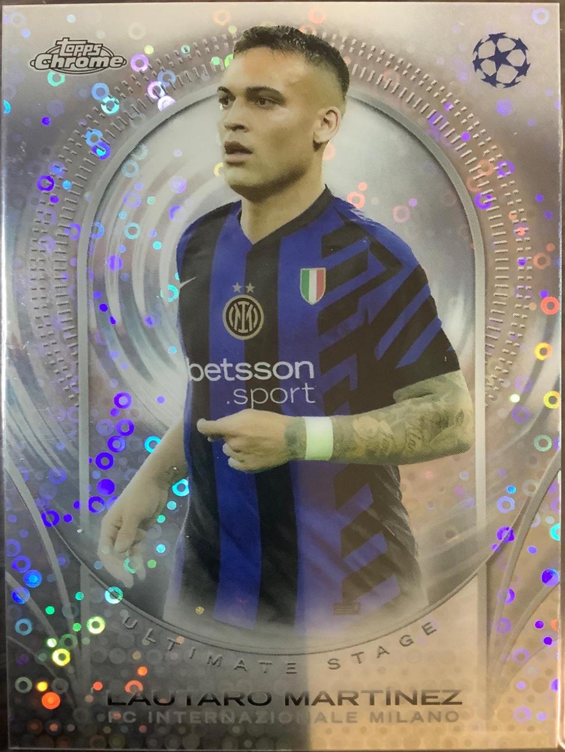 Lautaro Martinez #USC-23 Soccer Cards 2024 Topps Chrome UEFA Club Ultimate Stage