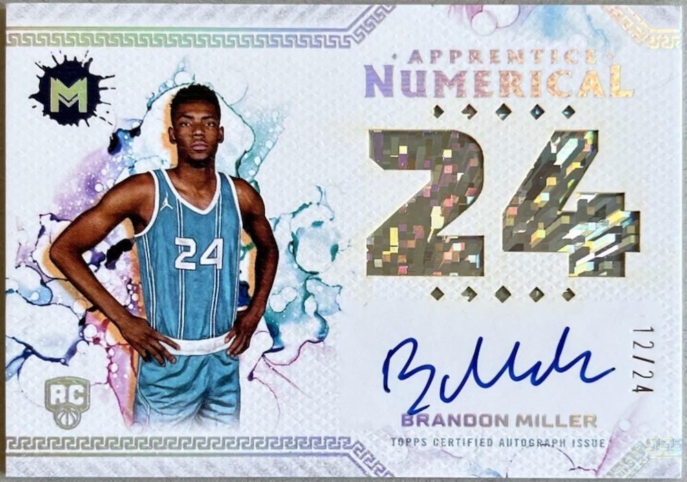 Brandon Miller #ANA-BM Basketball Cards 2023 Topps Motif Apprentice Numerical Autograph