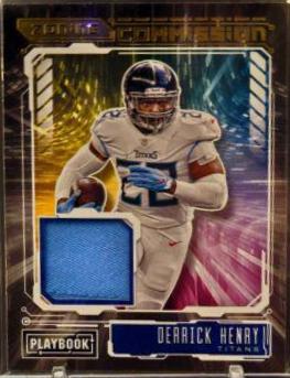 Derrick Henry #ZC-DHE Football Cards 2021 Panini Playbook Zoning Commission Material