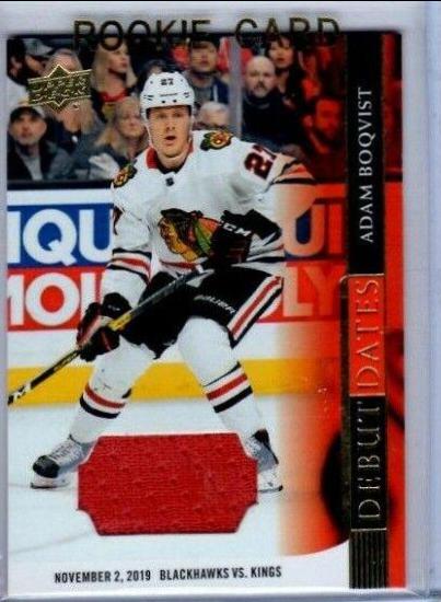 Adam Boqvist #DD-19 Hockey Cards 2020 Upper Deck Debut Dates