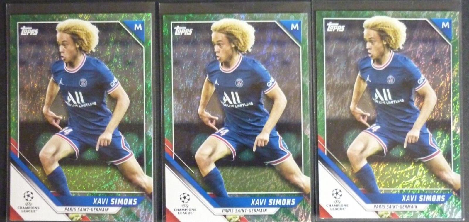 Xavi Simons #33 Soccer Cards 2021 Topps UEFA Champions League Jade
