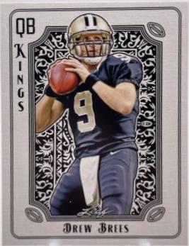 Drew Brees #QBK-7 Football Cards 2024 Leaf QB Kings
