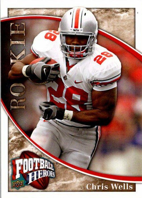 Chris Wells #108 2009 Upper Deck Heroes Football