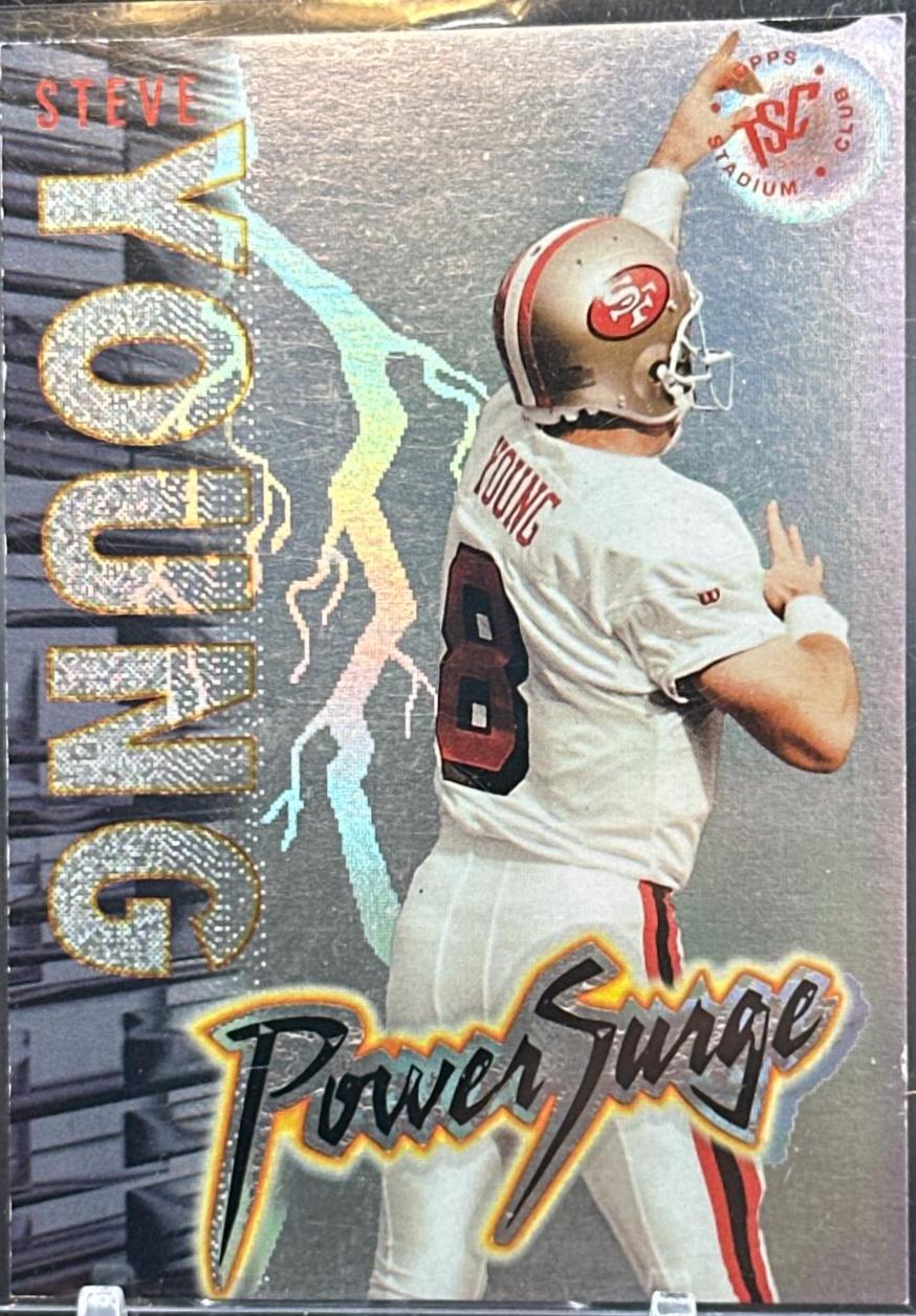 Steve Young #PS12 Football Cards 1995 Stadium Club Power Surge